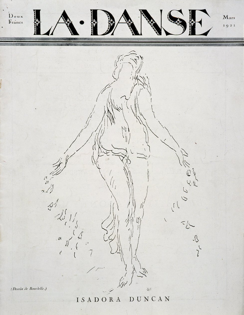Isadora Duncan (amerykańska tancerka pochodzenia irlandzkiego) autorstwa Emile Antoine Bourdelle