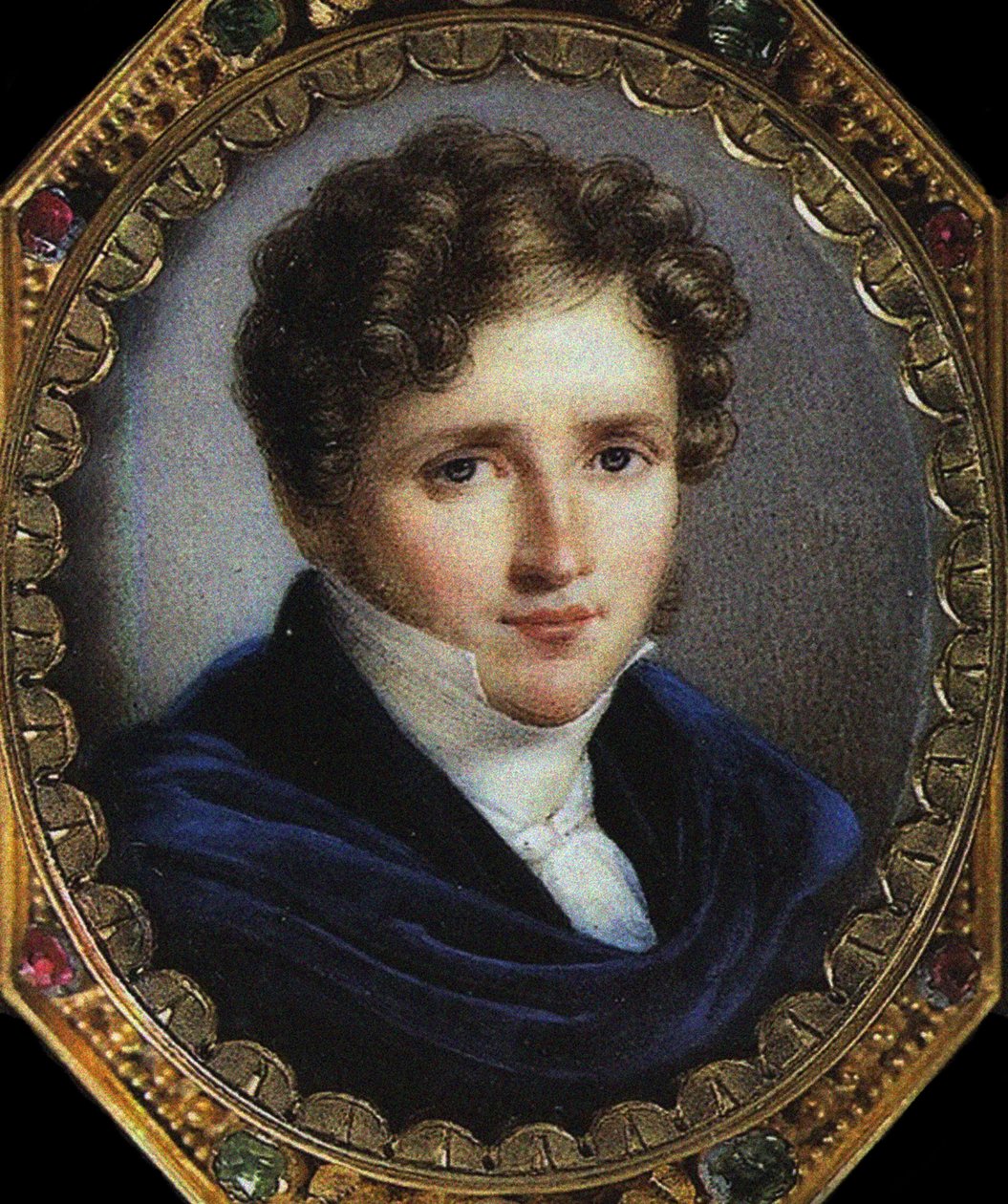 Portret autora Alfreda de Vigny, Litografia Emile Lassalle autorstwa Emile (after) Lassalle