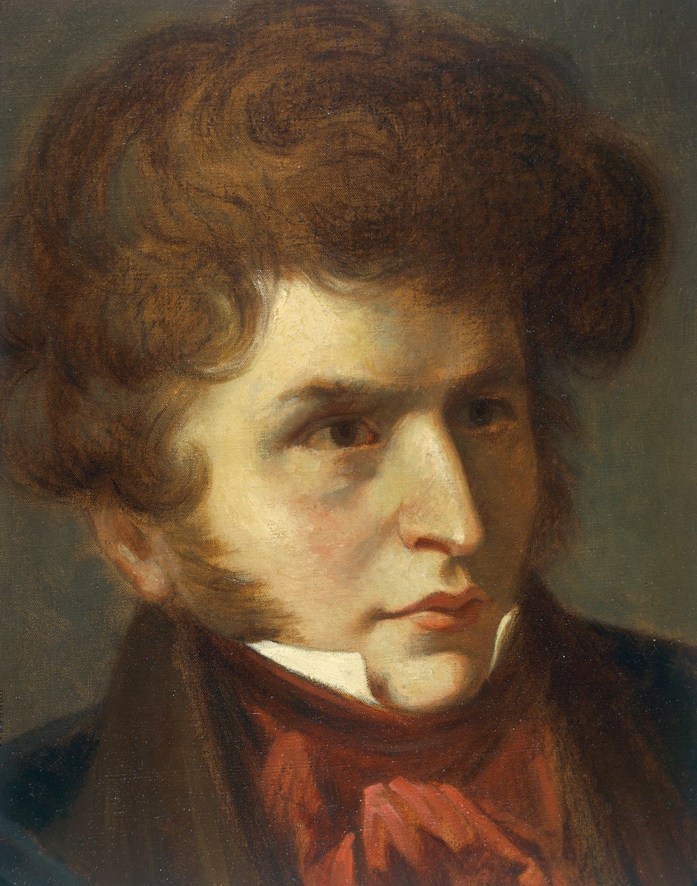 Francja, La-Cote-Saint-Andre, Portret Hectora Berlioza autorstwa Emile (after) Signol