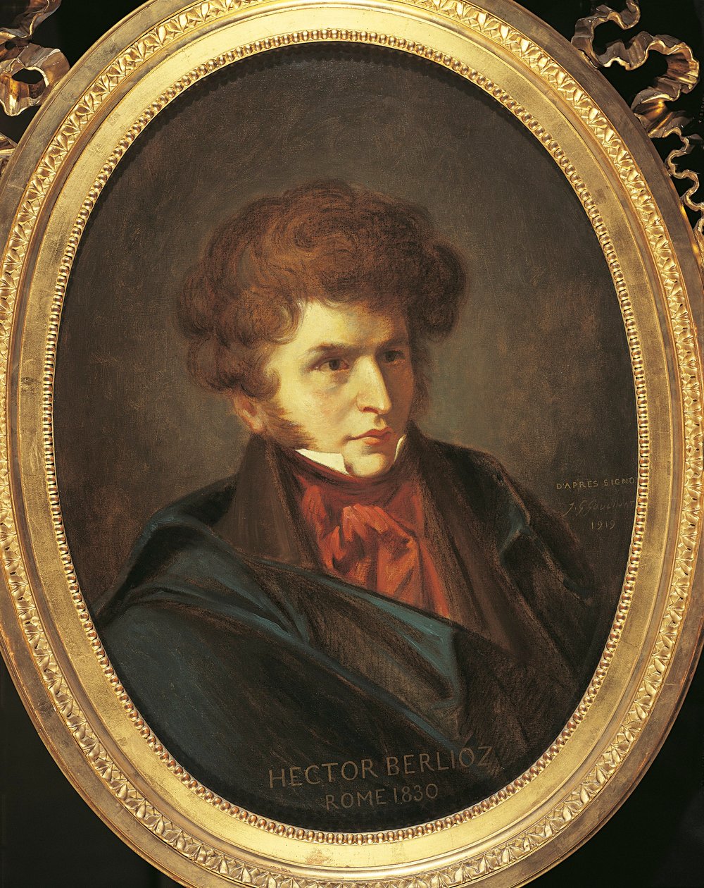 Francja, La-Cote-Saint-Andre, Portret Hectora Berlioza autorstwa Emile (after) Signol