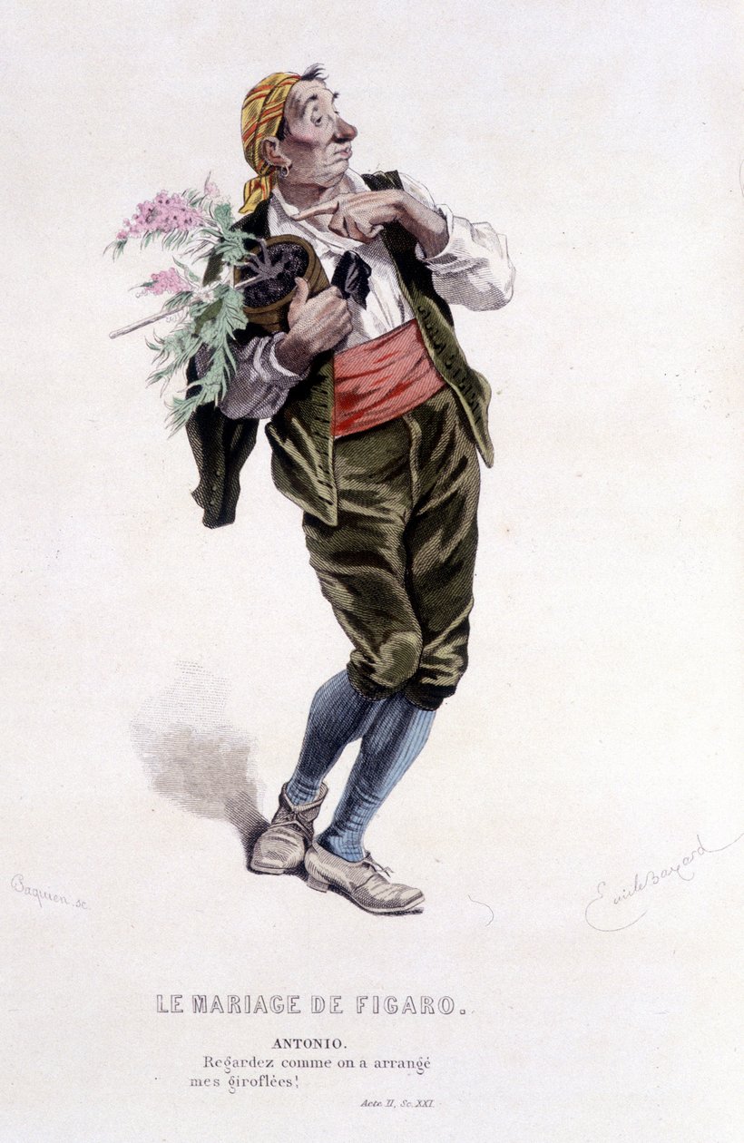 Całe dzieło Beaumarchais (1732-1799) Edouarda Fourniera. rysunek Emile