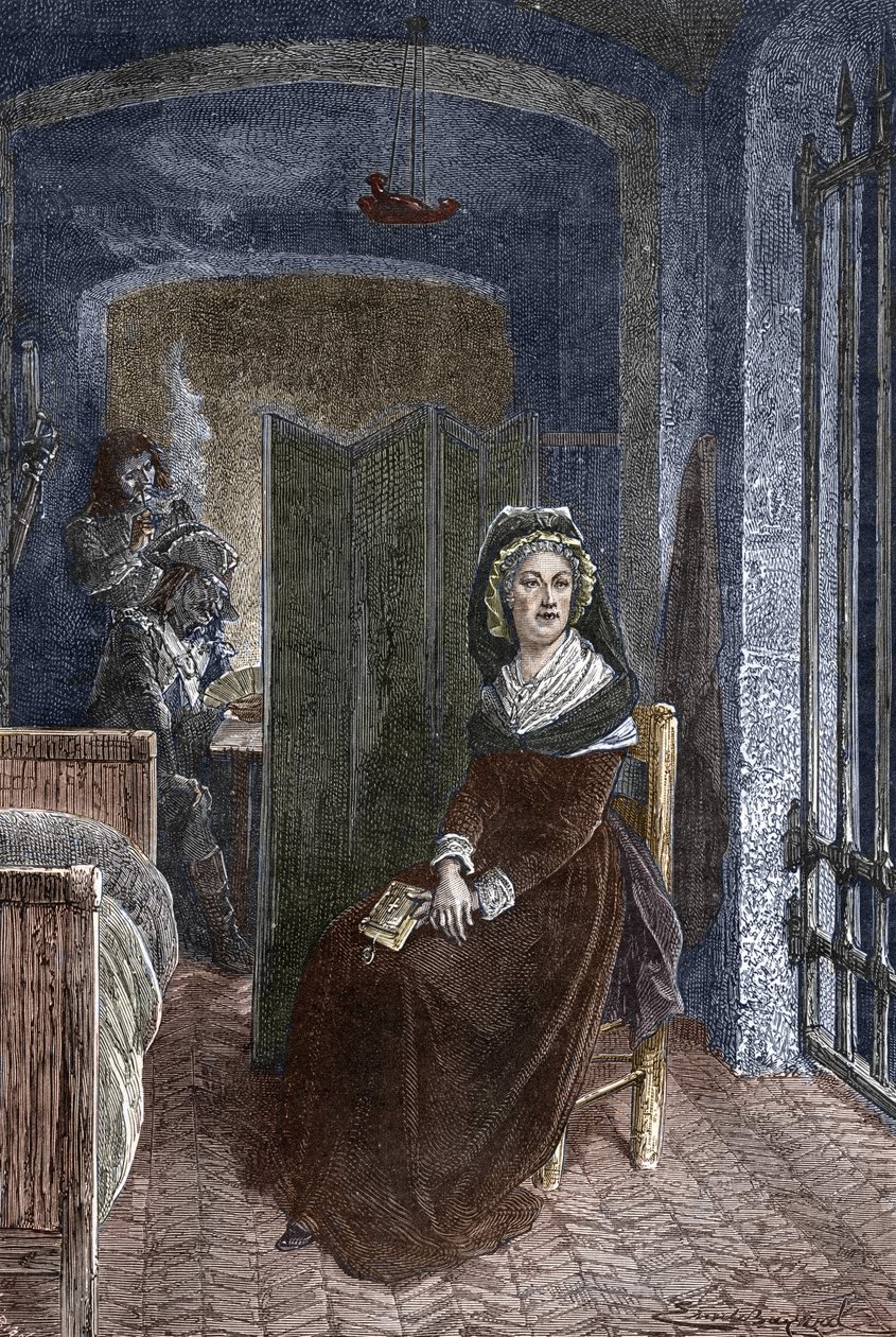 Marie Antoinette zamknięta w więzieniu Conciergerie w Paryżu autorstwa Emile Antoine Bayard