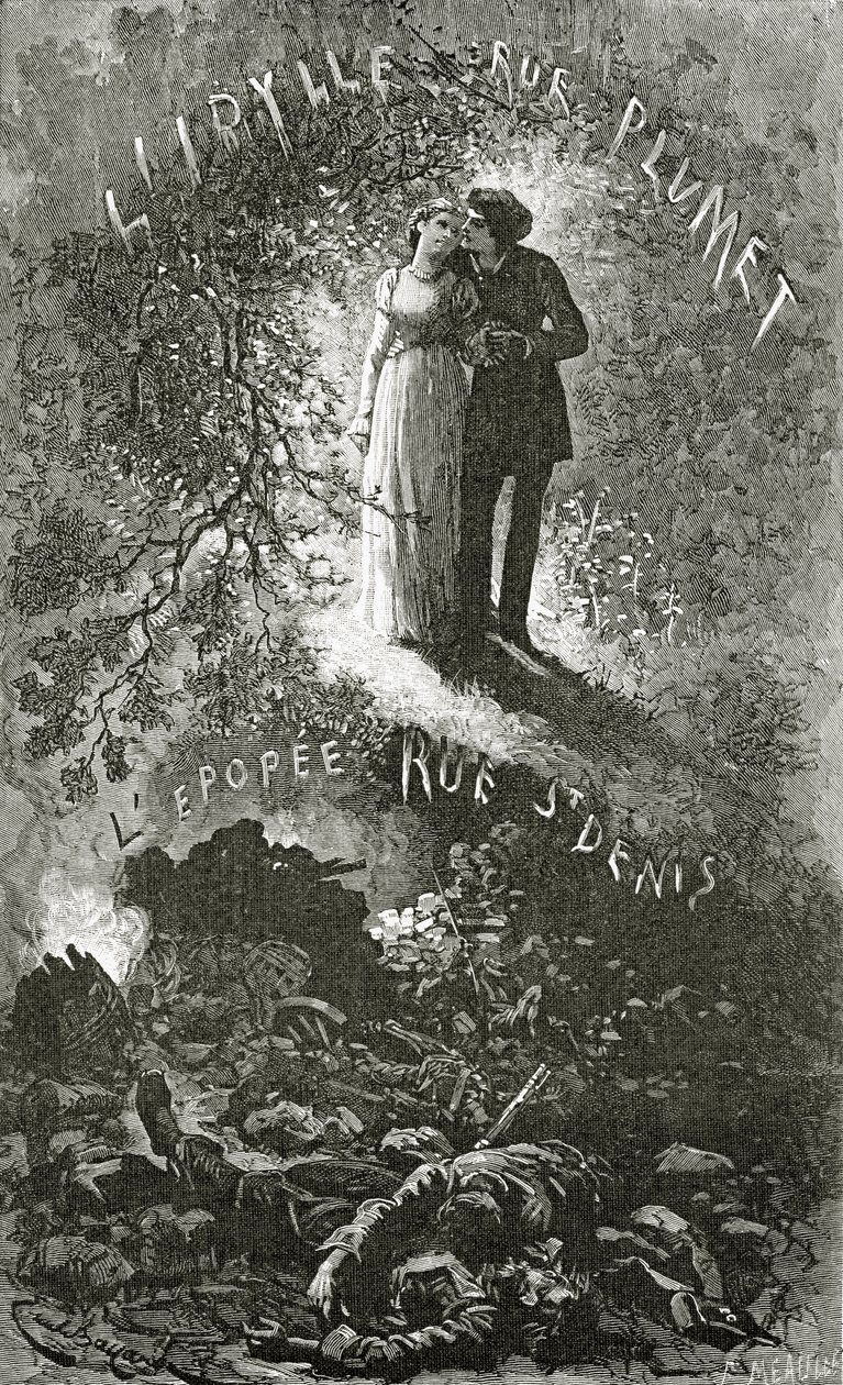Mariusz i Cosette, XIX w. (rycina bw) autorstwa Emile Antoine Bayard