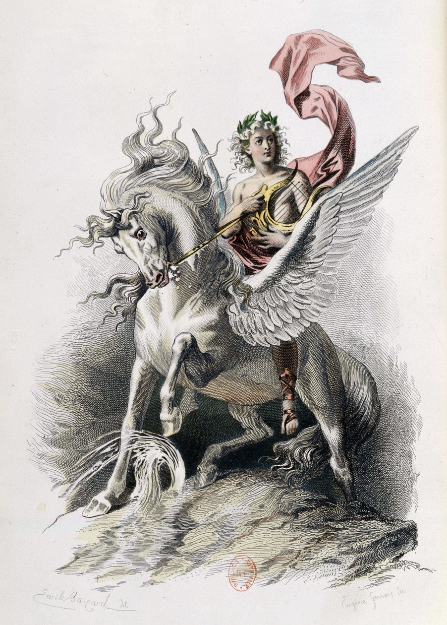 Sztuka poetycka w dziełach sztuki Nicolasa Boileau. Ilustracja E. Bayard. Paryż 1873, Laplace Sanchez i Cie editeurs (grafika) autorstwa Emile Antoine Bayard