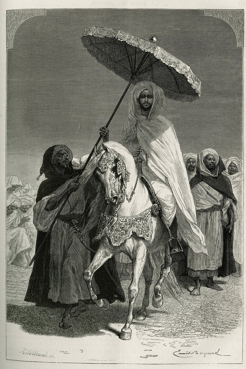 Sułtan Hassan I Maroka autorstwa Emile Antoine Bayard