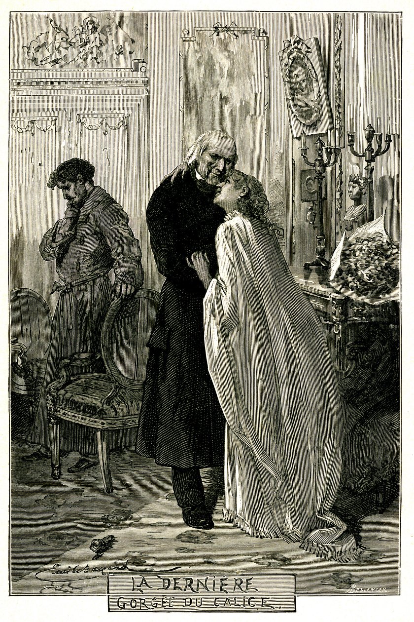 Victor Hugo „Nędznicy”, „Ostatni wąwóz kielicha”. Ilustracja autorstwa Emile