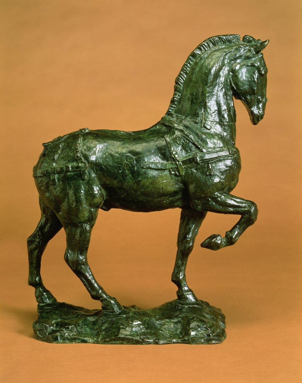 Koń bez siodła, ok. 1915 (brąz z zieloną patyną) autorstwa Emile Antoine Bourdelle