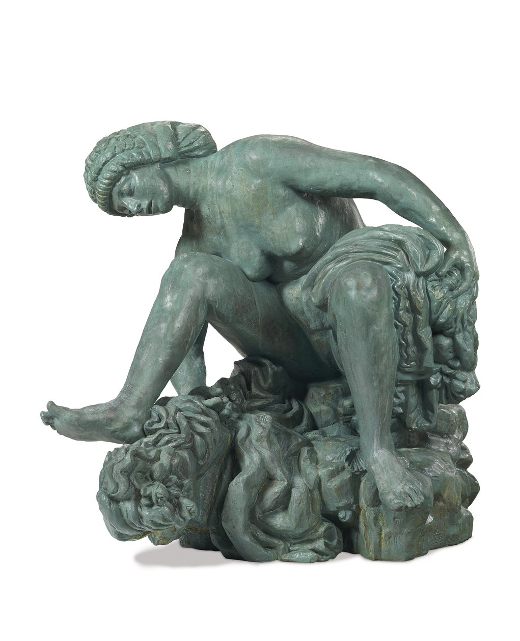 Szeroko przyczajony kąpiący się; Duży kucający kąpiący się autorstwa Emile Antoine Bourdelle