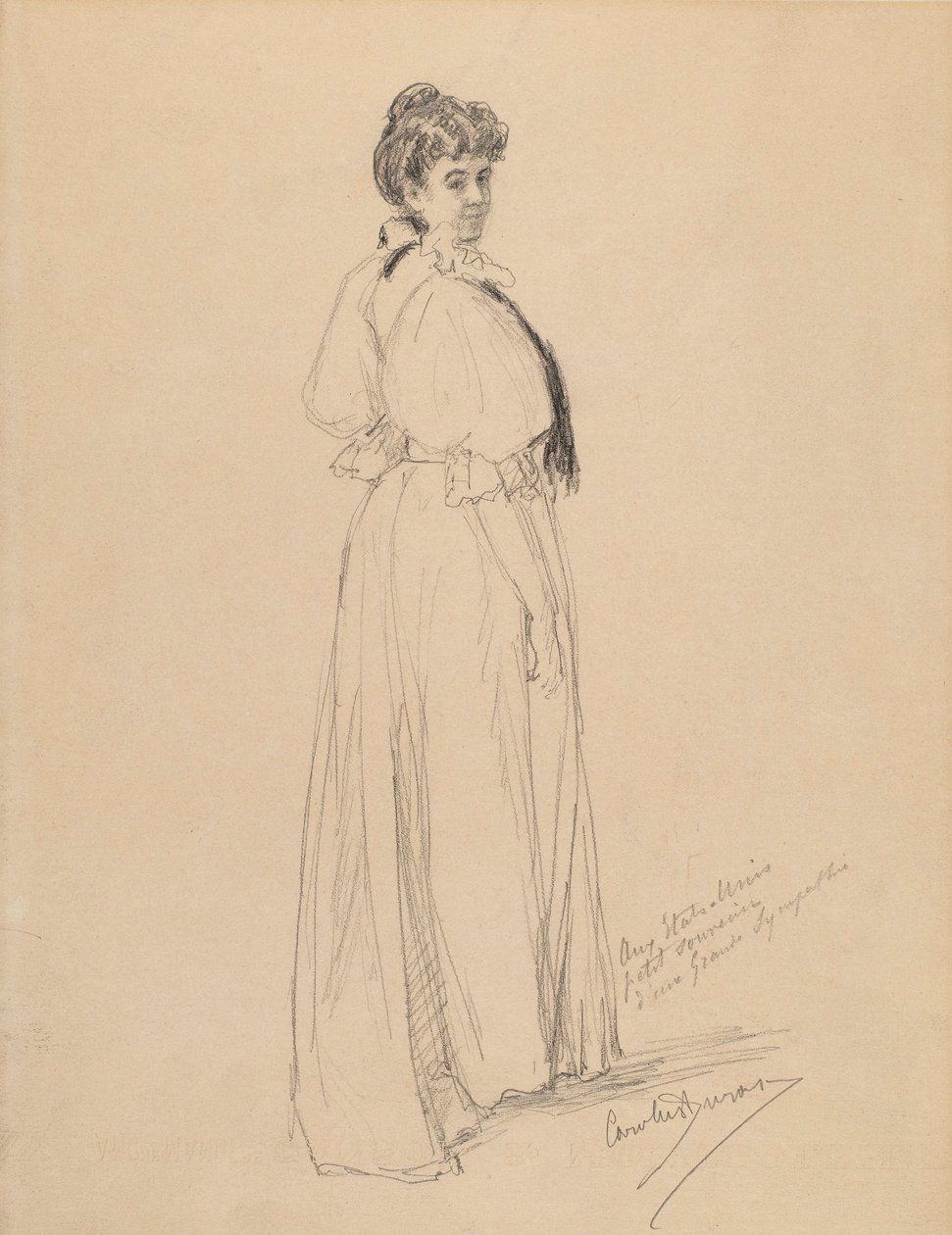 Szkic damy autorstwa Emile Auguste Carolus Duran