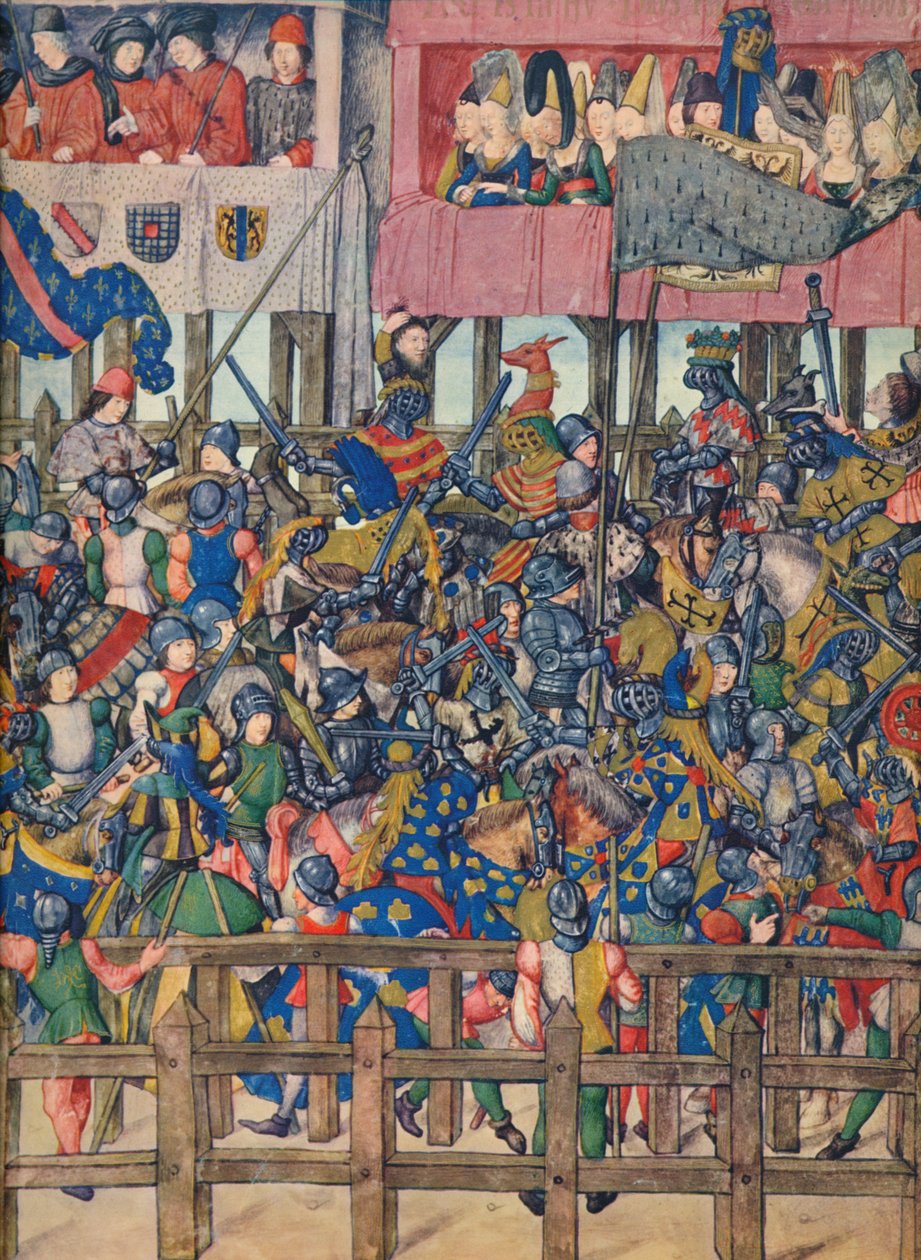 Zakończenie Turnieju w Brugii, 11 marca 1392, XV w., 1937 autorstwa Emile Aurele van Moe