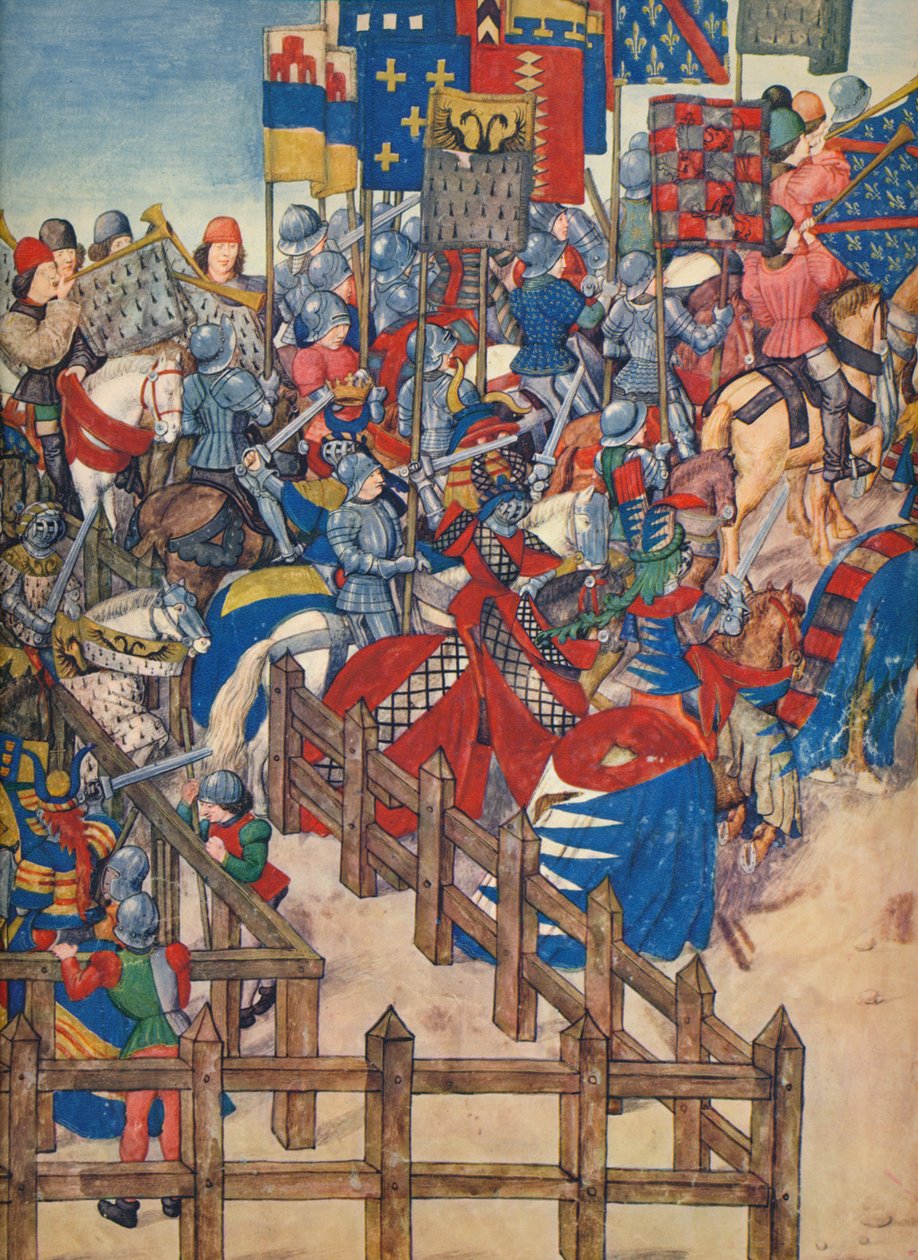 Zakończenie Turnieju w Brugii, 11 marca 1392, XV w., 1937. autorstwa Emile Aurele van Moe