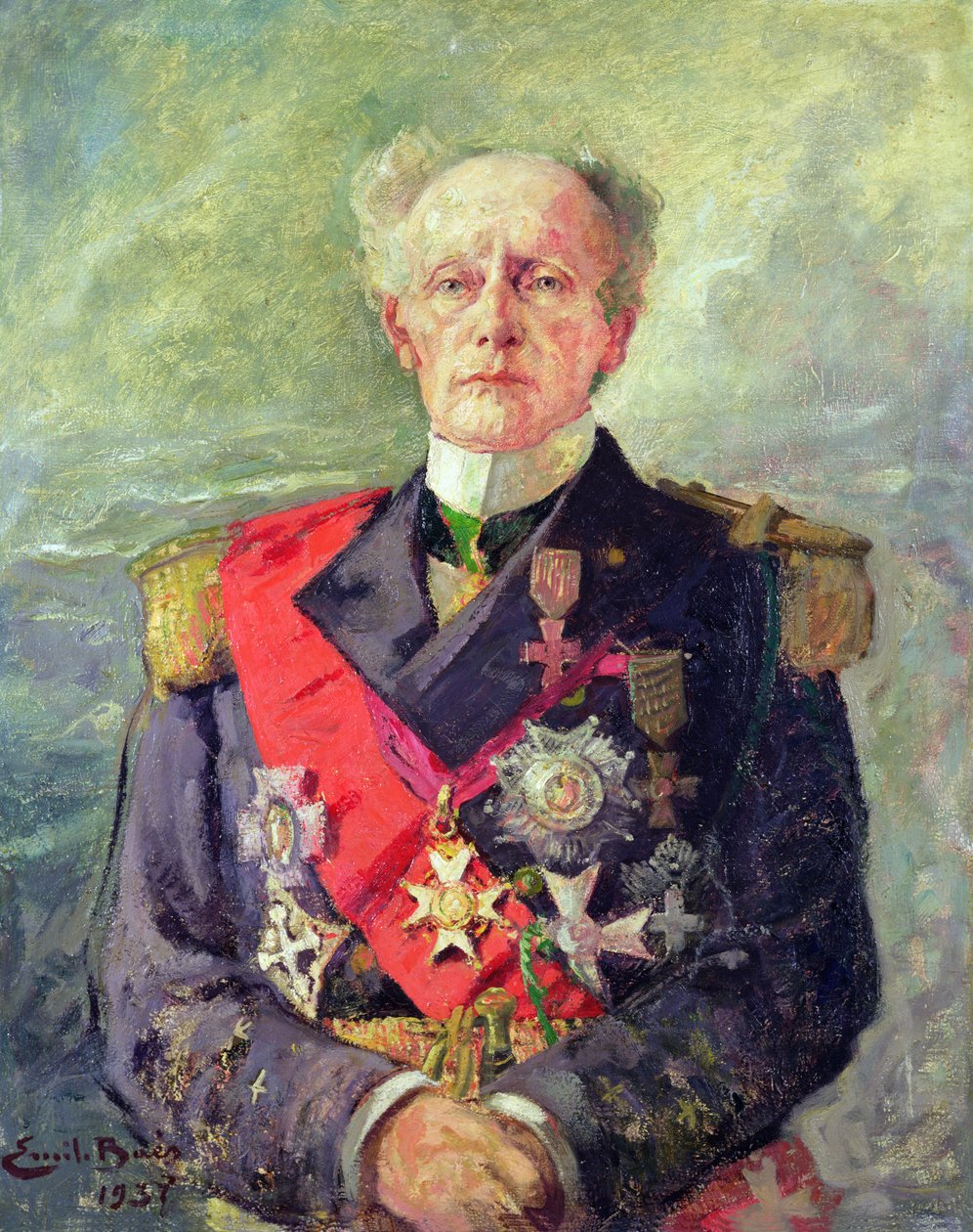 Emile Paul Guépratte (1856-1939), wiceadmirał autorstwa Emile Baes