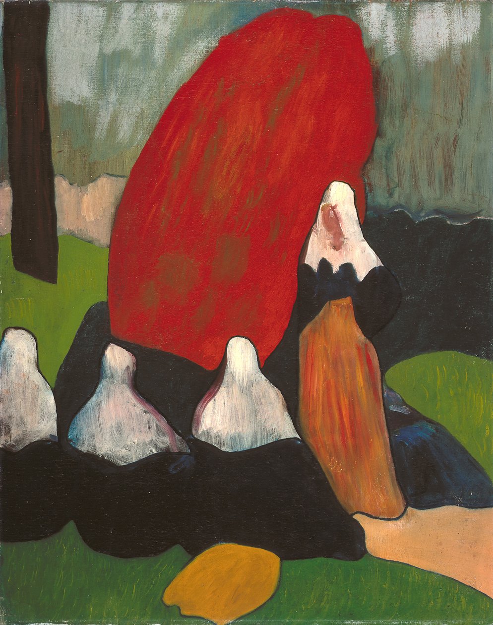Bretońskie kobiety z wodorostami (olej na płótnie) autorstwa Emile Bernard