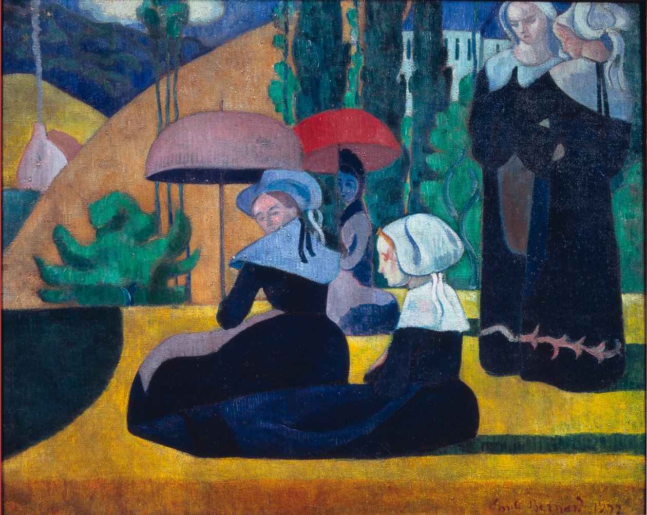 Bretońskie kobiety w cieniu autorstwa Emile Bernard