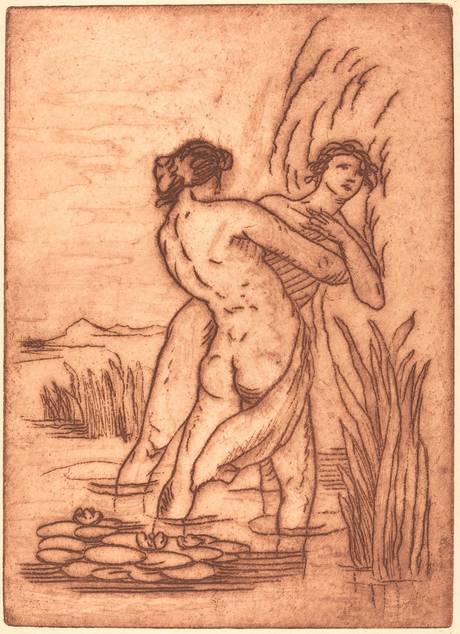 Para stojąca w wodzie autorstwa Emile Bernard