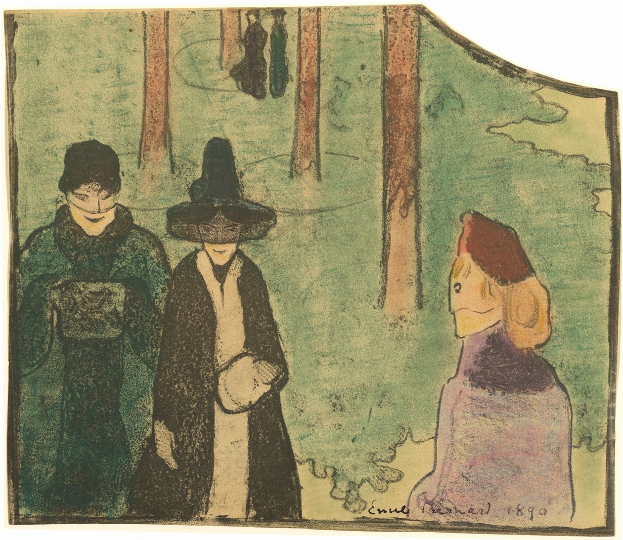 W lesie autorstwa Emile Bernard