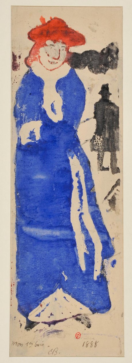 Die Dame mit dem Muff [Probe a] autorstwa Emile Bernard