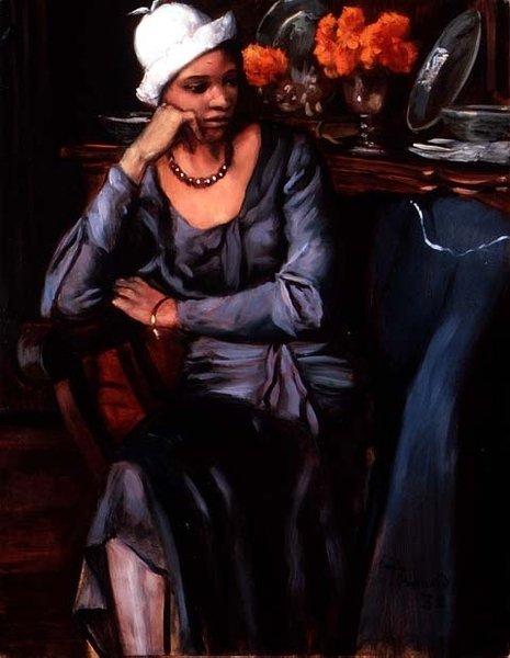 Murzynka w Czapce Kloszowej (olej na płótnie) autorstwa Emile Bernard
