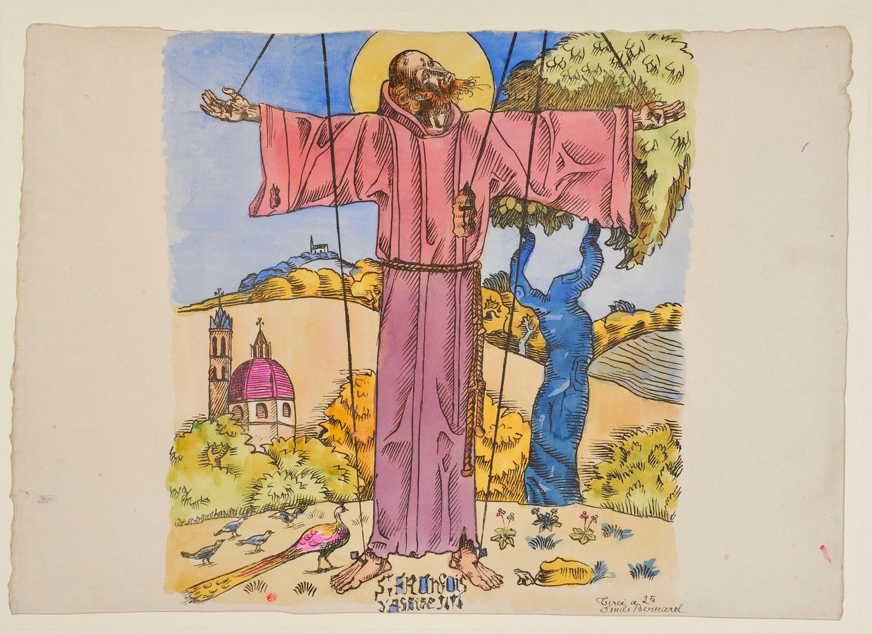 Święty Franciszek z Asyżu autorstwa Emile Bernard