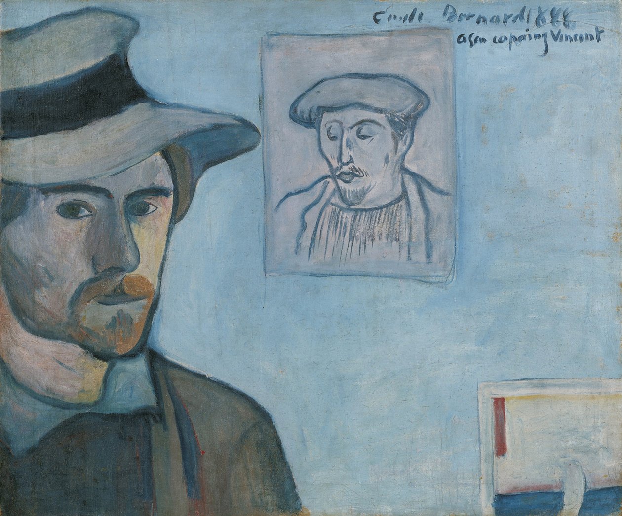 Autoportret z portretem Gauguina, 1888 autorstwa Emile Bernard