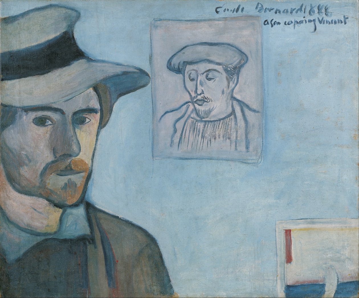Autoportret z portretem Gauguina autorstwa Emile Bernard