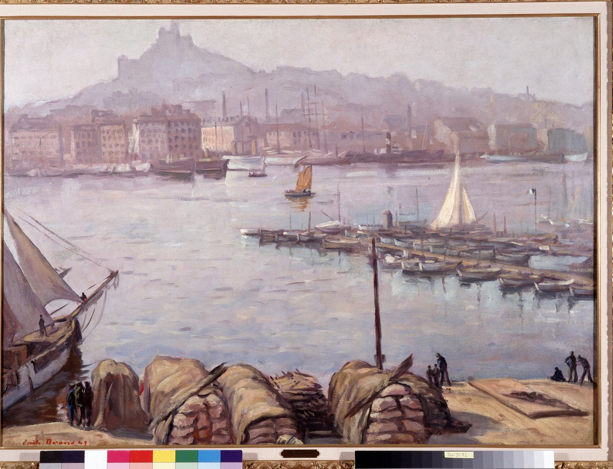 Stary port w Marsylii i Notre Dame de la Garde (Notre-Dame-de-la-Garde), zwany też Dobrą Matką”” Obraz Emile Bernard (1868-1941) 1929 wym. 77,5x107 cm Obowiązkowa wzmianka: Kolekcja fundacji pozdrowienia Prowansji, Marsylia autorstwa Emile Bernard