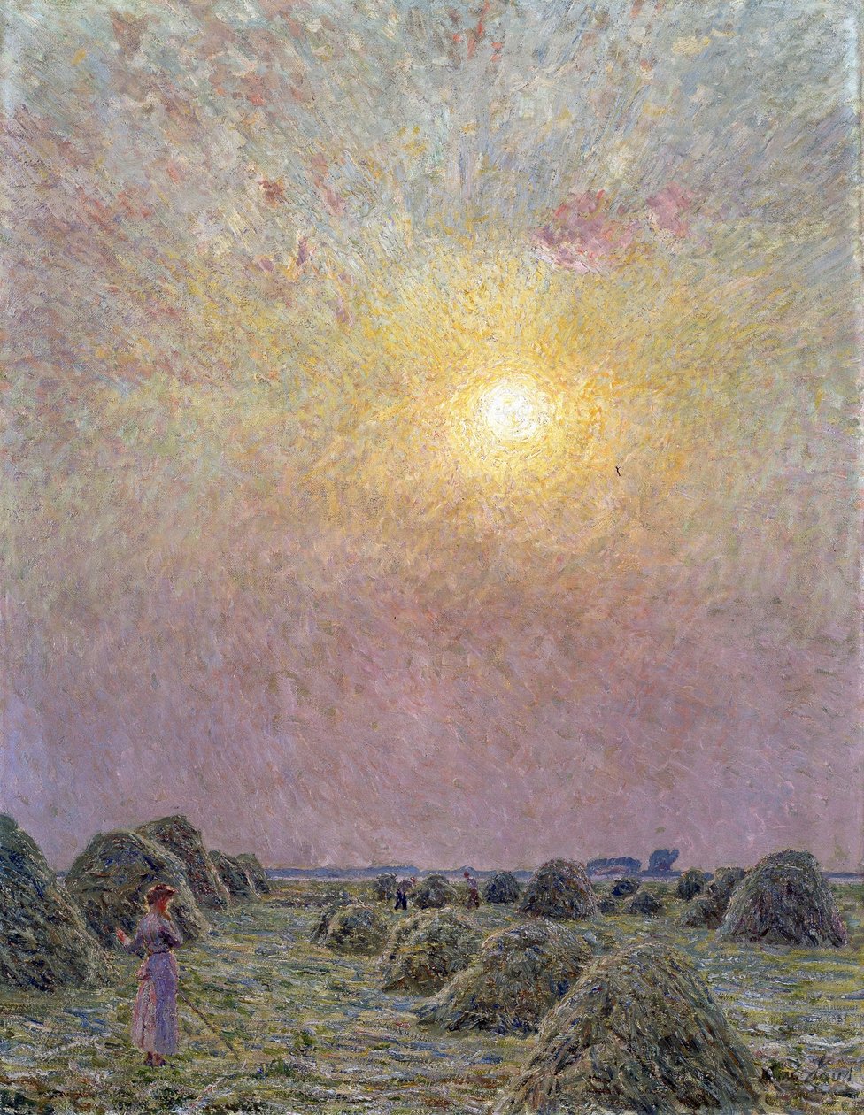 Zachodzące słońce autorstwa Emile Claus