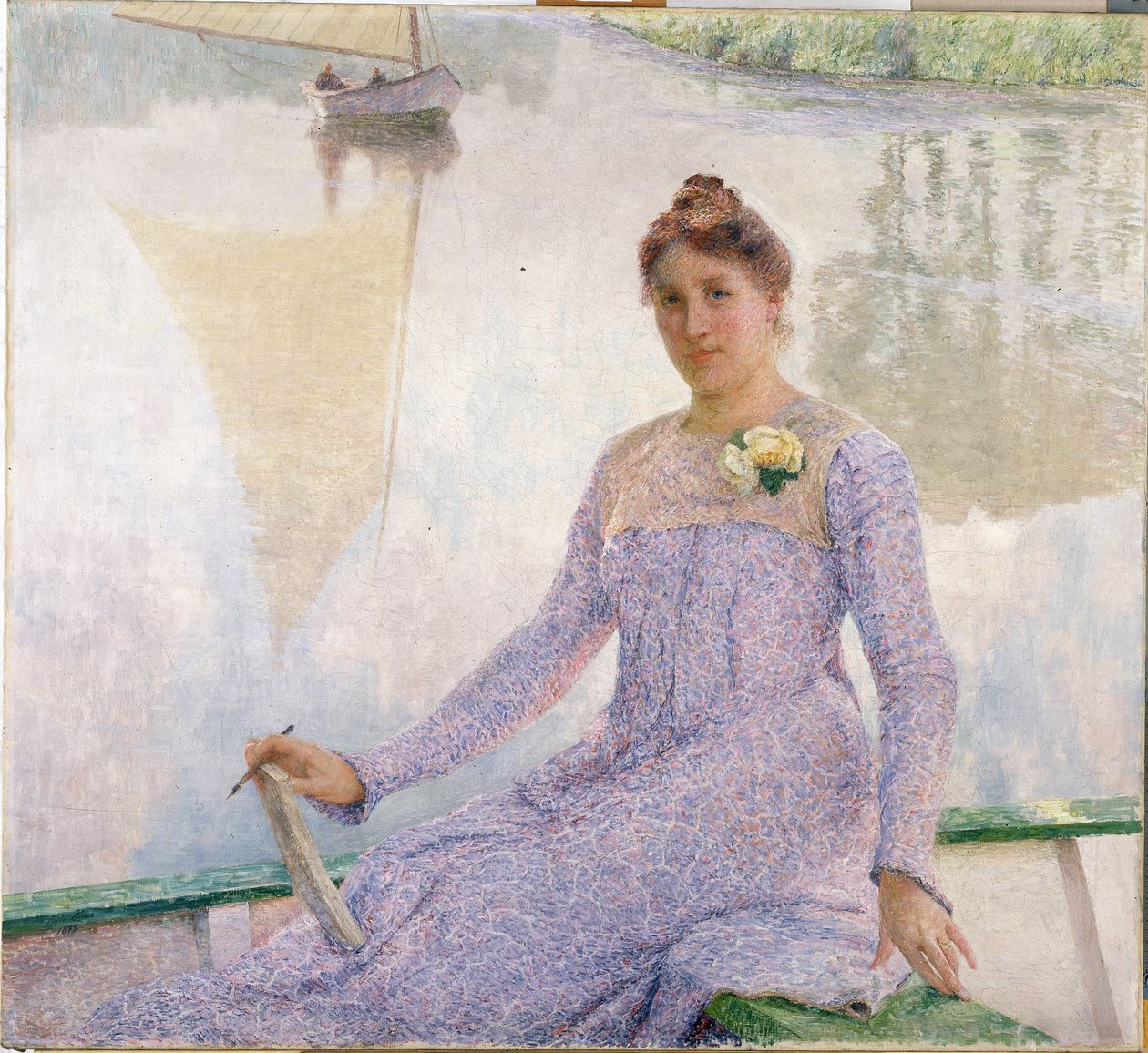 Portret artystki Anny De Weert autorstwa Emile Claus