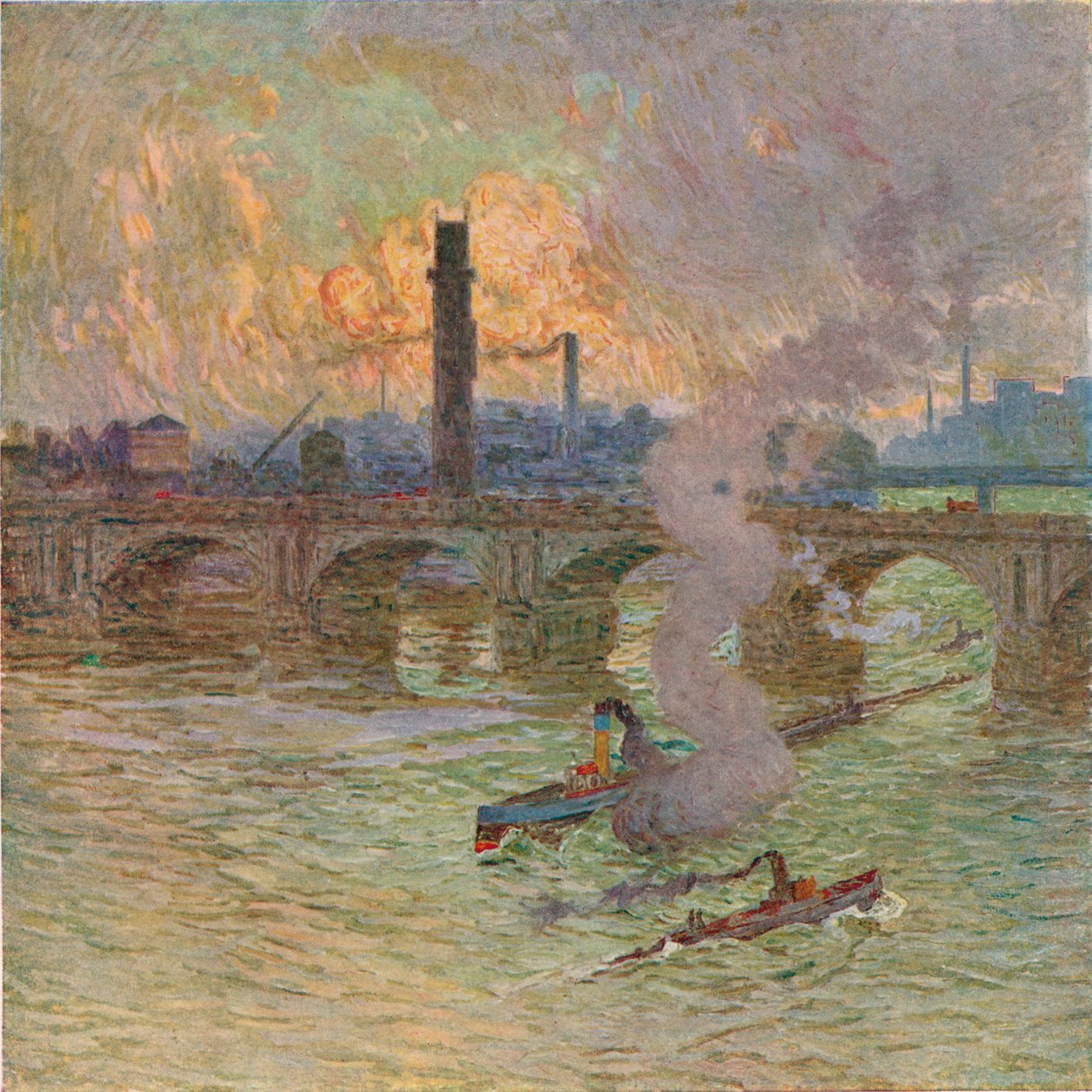 Trudna pogoda, c1917 autorstwa Emile Claus