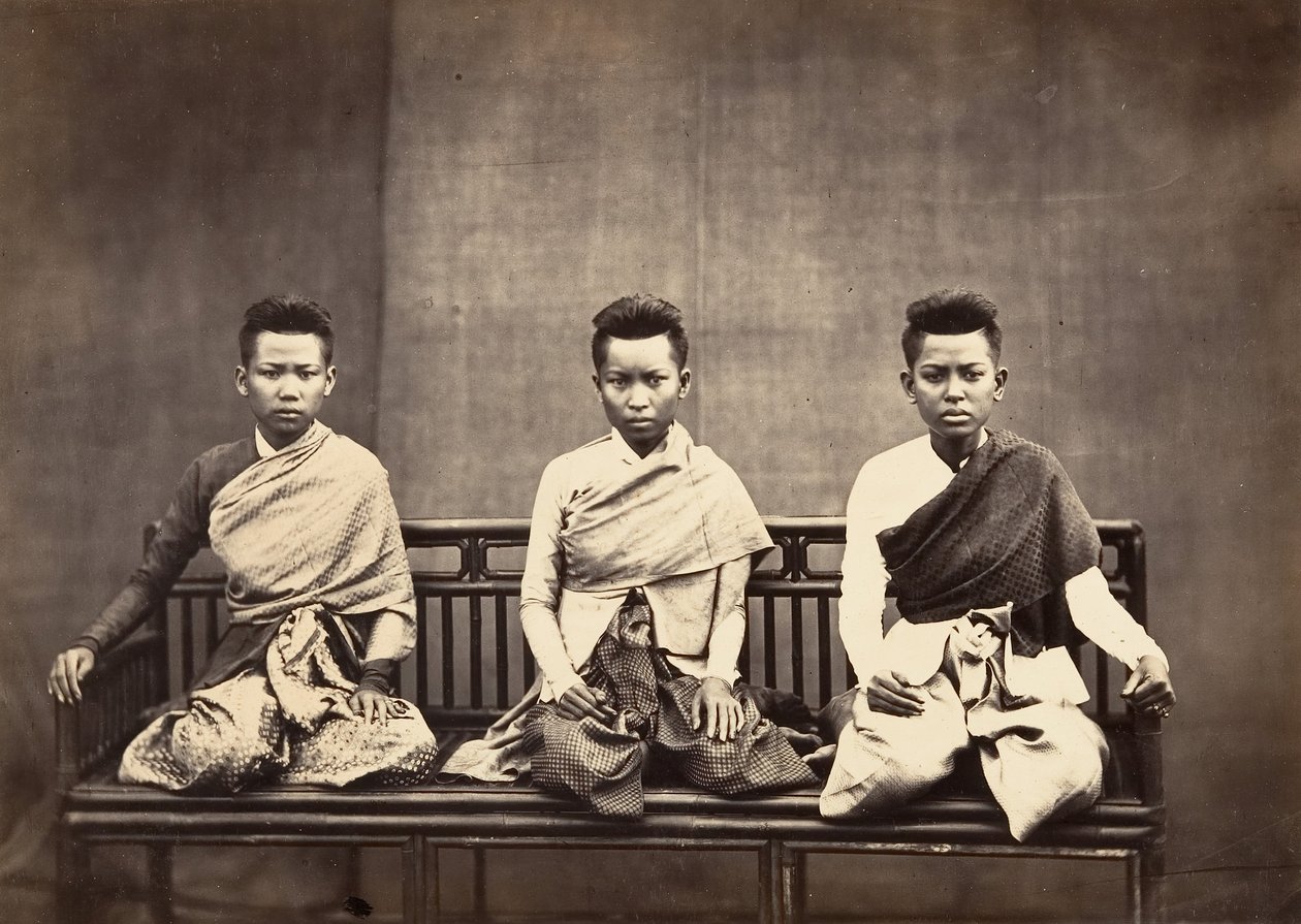 Żony księcia Phra-Kéo-Pha, 1866. autorstwa Emile Gsell