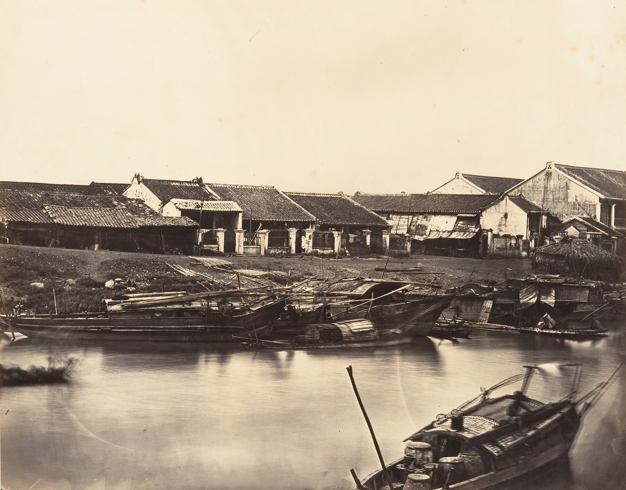 Widok chińskiego miasta Cholen Arkusz nr 4, 1866. autorstwa Emile Gsell