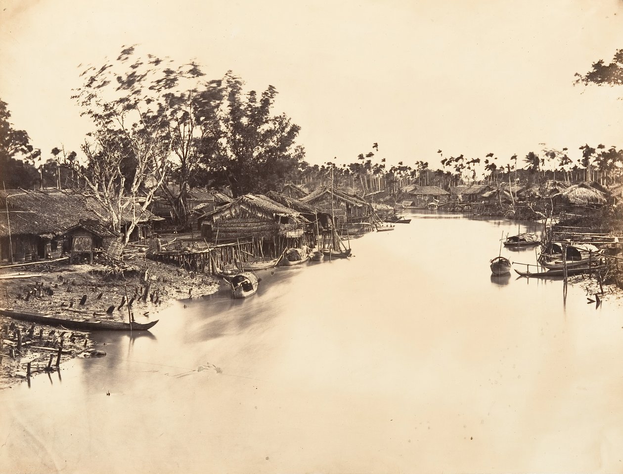 Widok chińskiego miasta Cholen Arkusz nr 6, Sajgon, Cochin Chiny, 1866. autorstwa Emile Gsell