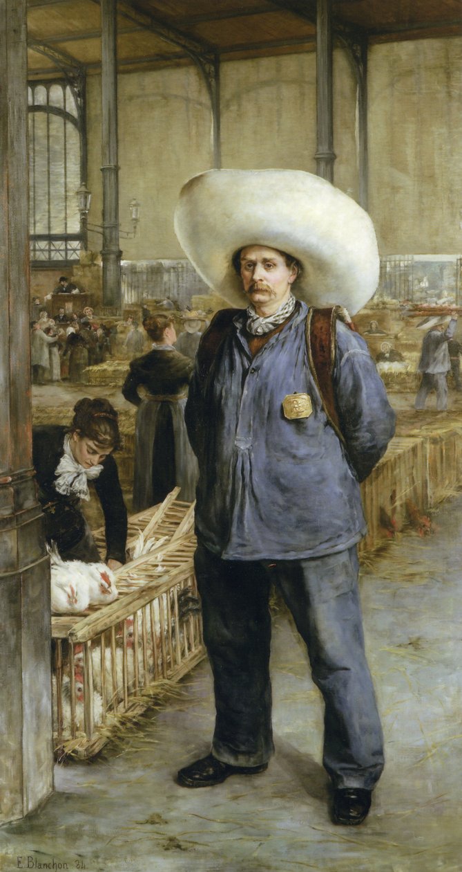 Porter na rynku Les Halles autorstwa Emile Henri Blanchon