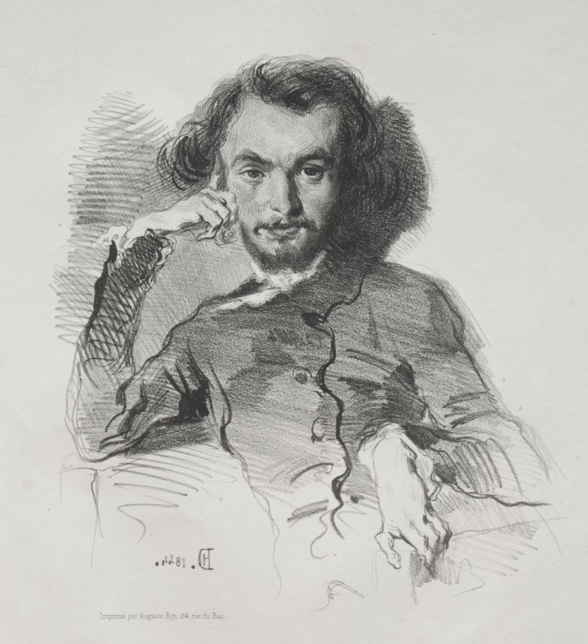 Charles Pierre Baudelaire autorstwa Emile Isidore Deroy