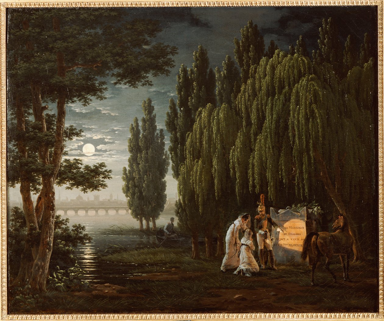 Przy grobie pułkownika Monginot autorstwa Emile Jean Horace Vernet