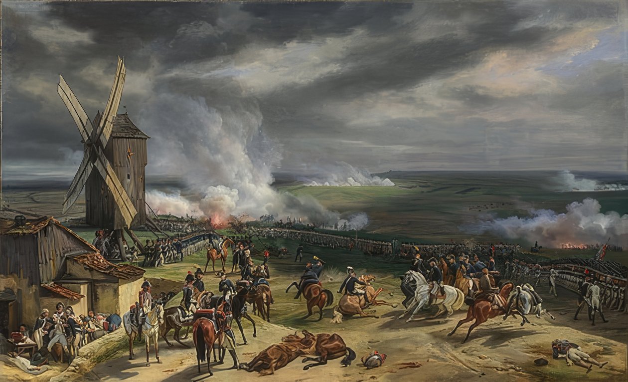 Bitwa pod Valmy. 1826 autorstwa Emile Jean Horace Vernet