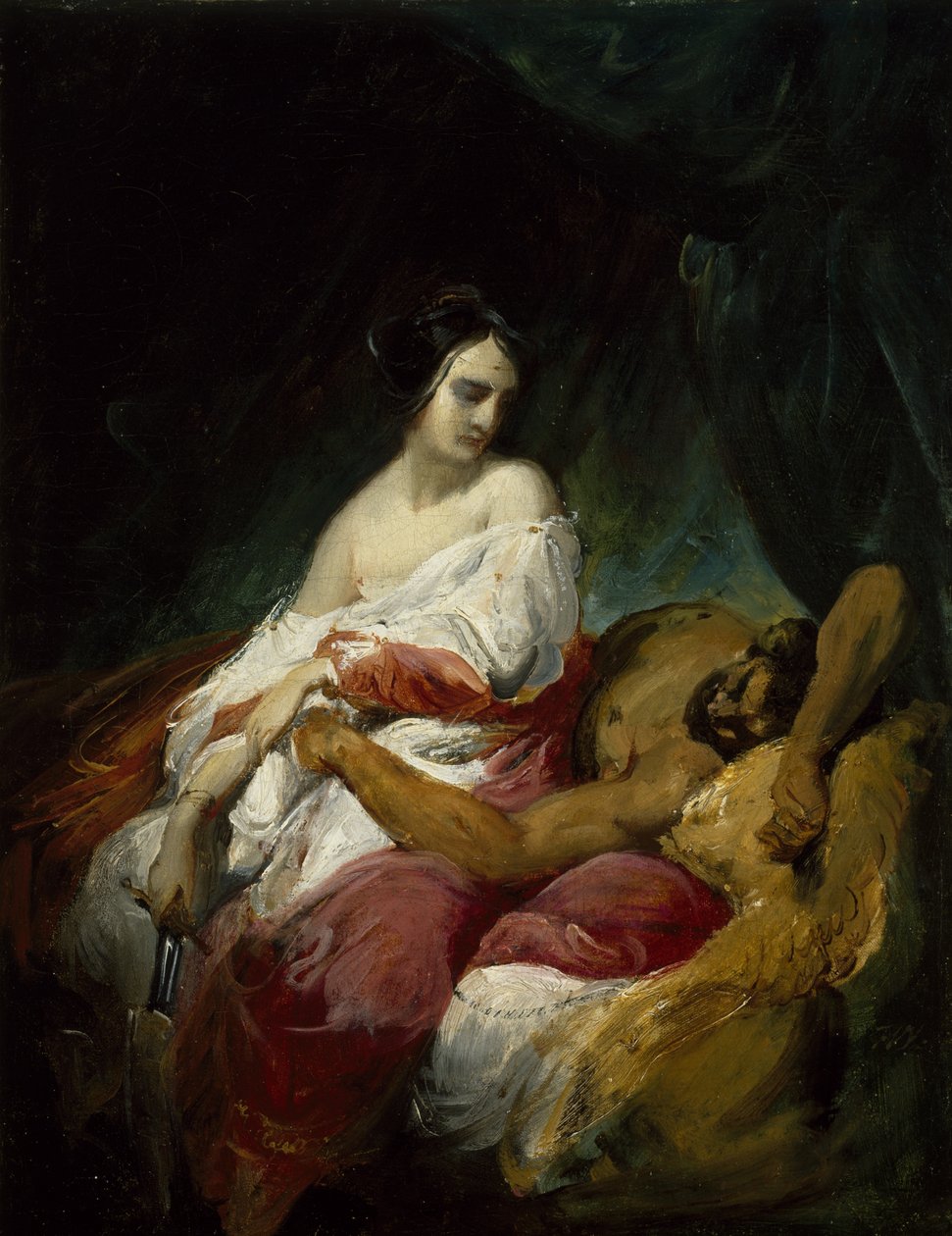 Judyta i Holofernes, ok. 1830 r. (olej na płótnie) autorstwa Emile Jean Horace Vernet