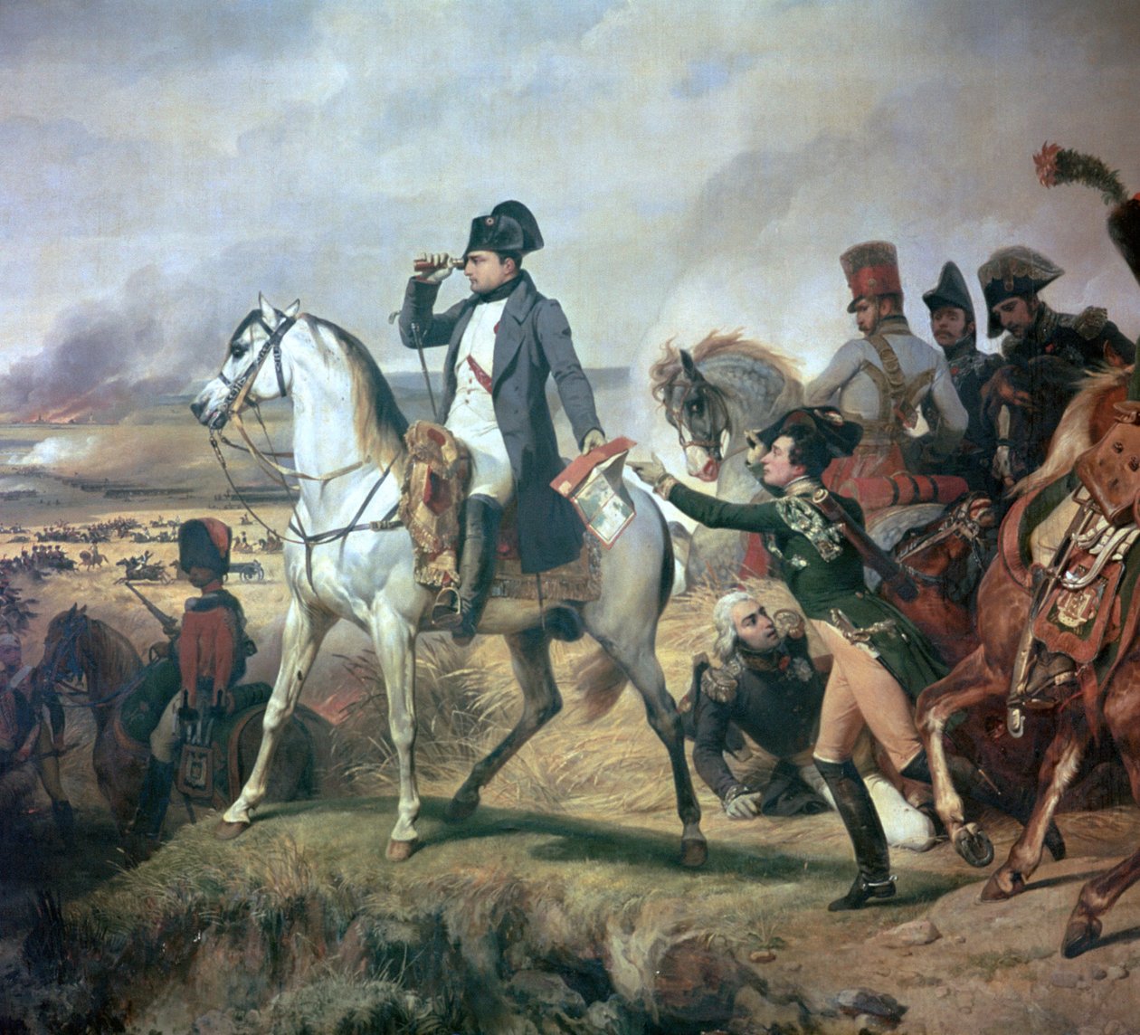 Napoleon w bitwie pod Wagram, XIX wiek. autorstwa Emile Jean Horace Vernet