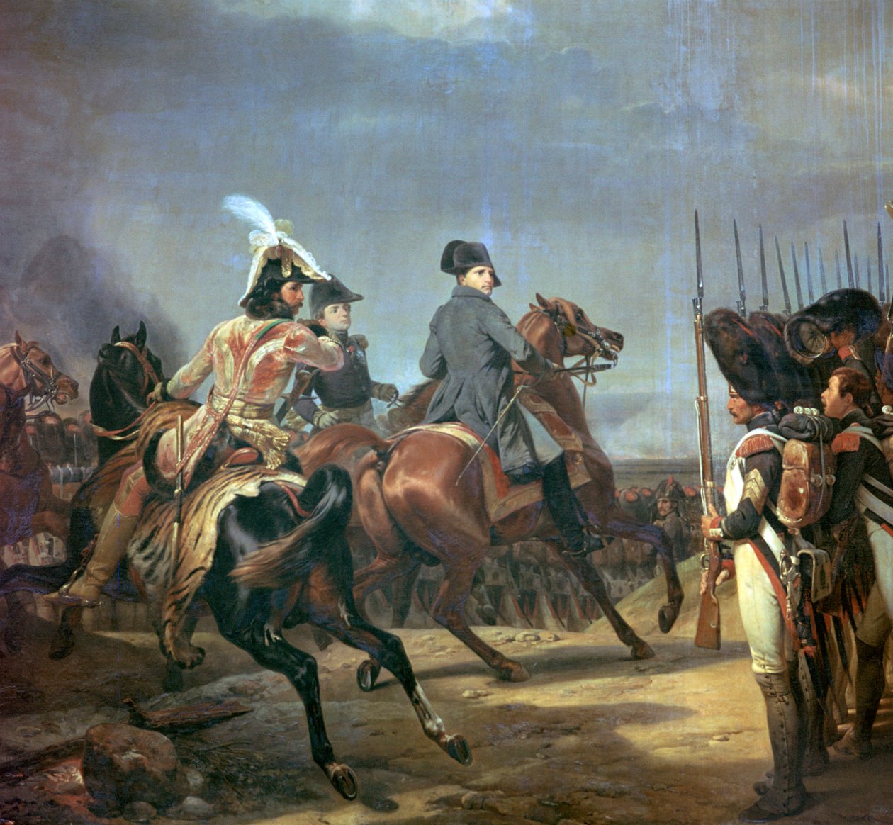 Obraz Napoleona w bitwie pod Jeną, XIX w. autorstwa Emile Jean Horace Vernet