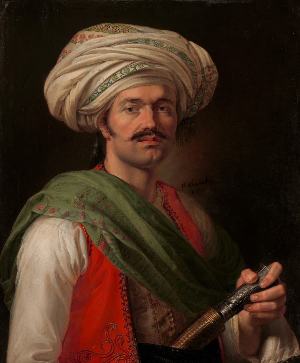 Portret mameluka, podobno Roustam Raza ca. 1781-1845, 1810. autorstwa Emile Jean Horace Vernet