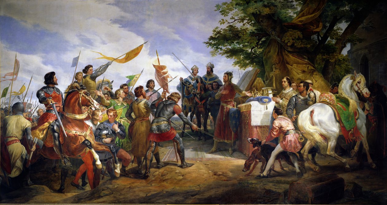 Bitwa pod Bouvines, 27 lipca 1214, 1827 autorstwa Emile Jean Horace Vernet