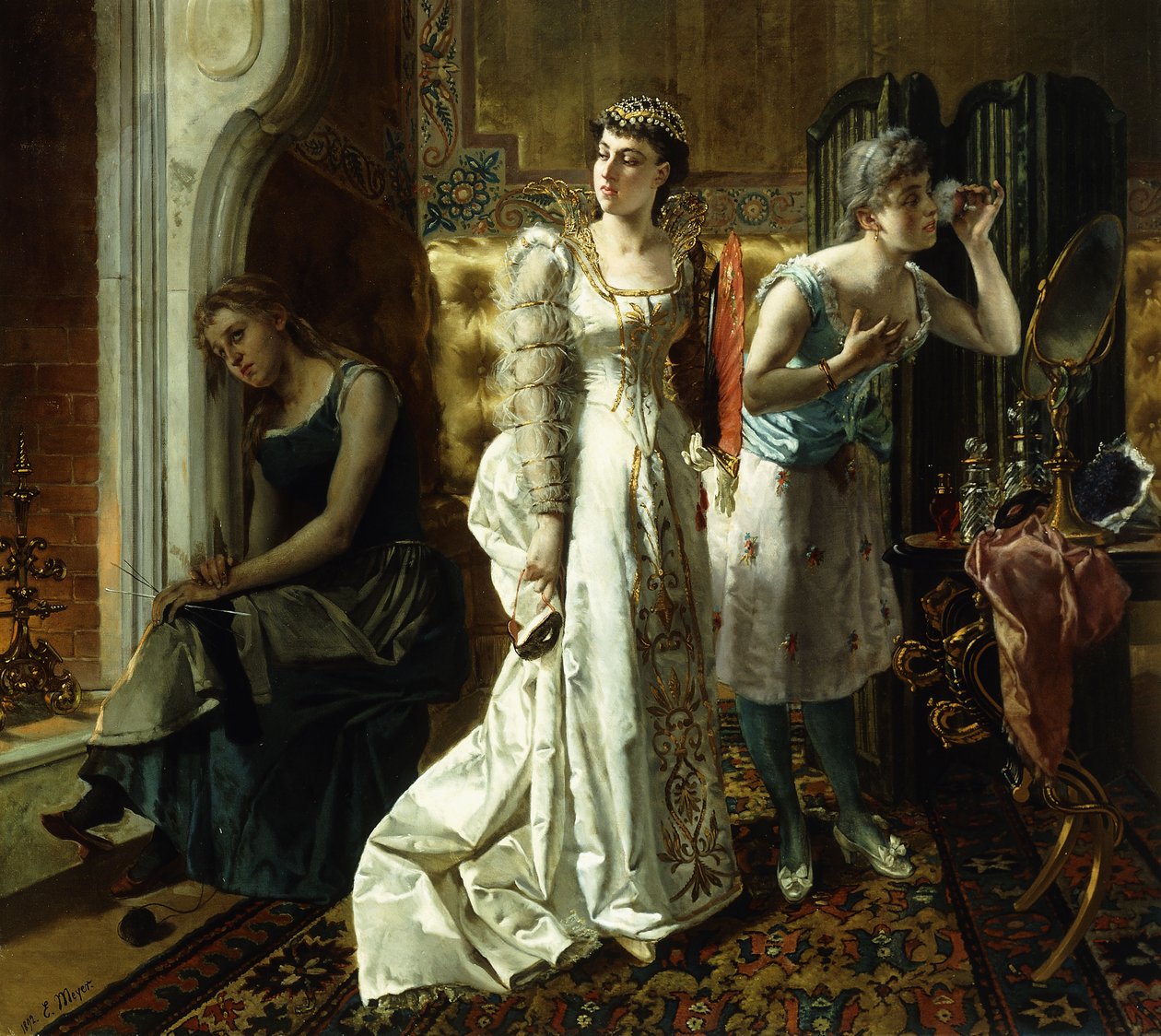 Kopciuszek i jej Złe Siostry, 1892 autorstwa Emile Meyer