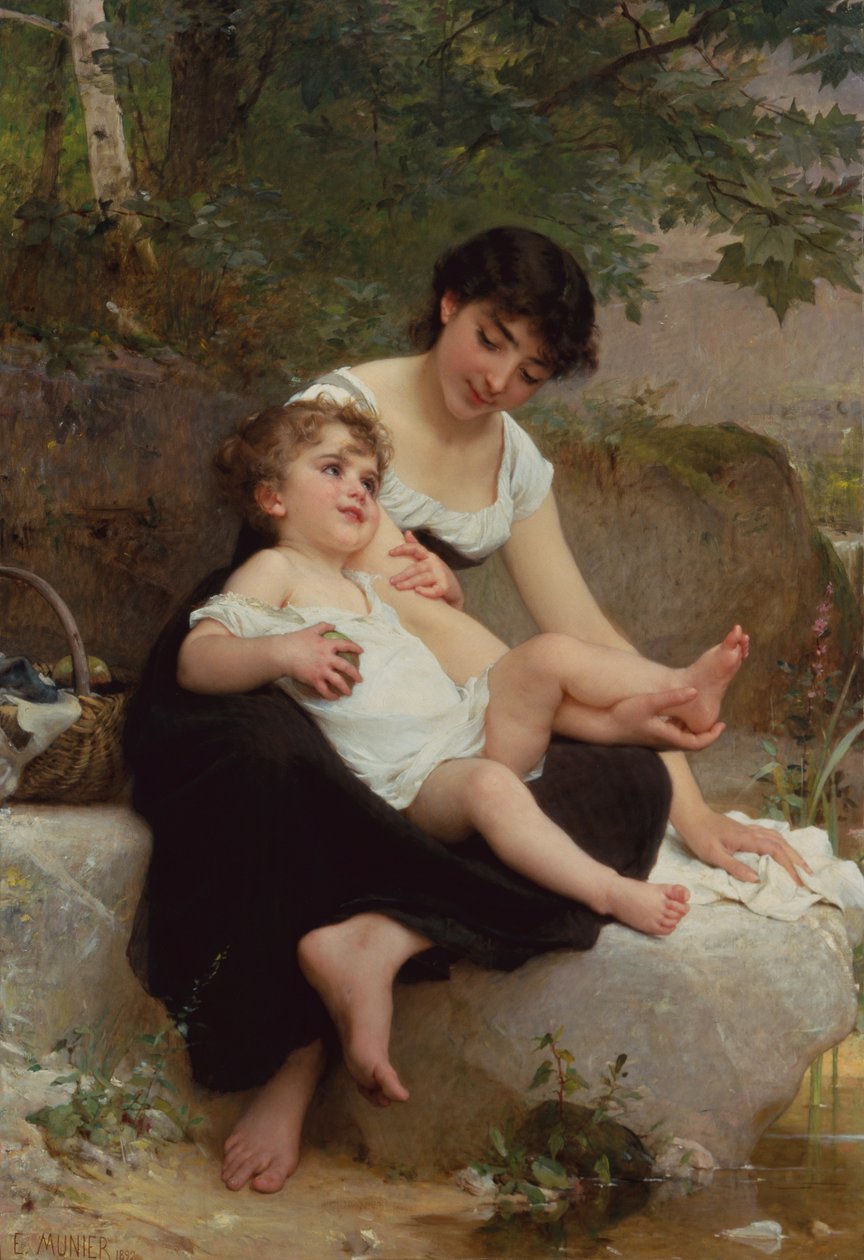 Matka i dziecko autorstwa Emile Munier