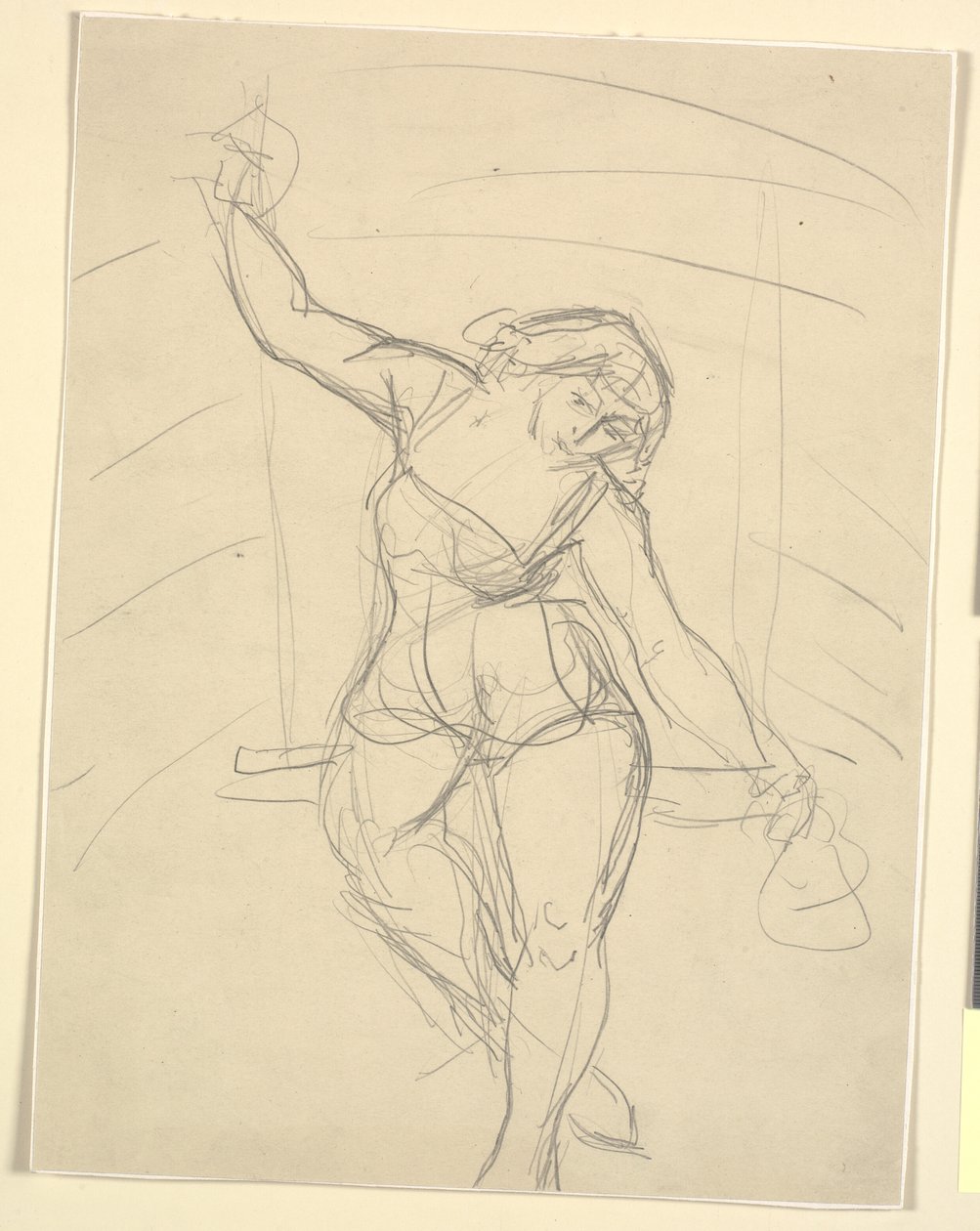 Artystka siedzi na trapezie autorstwa Emile Othon Friesz