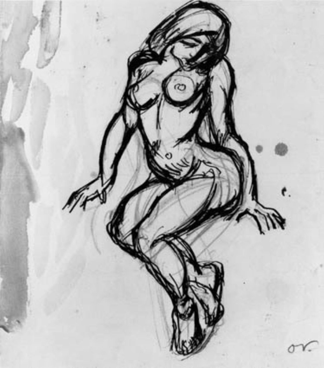 Siedząca modelka, zwrócona w lewo. autorstwa Emile Othon Friesz