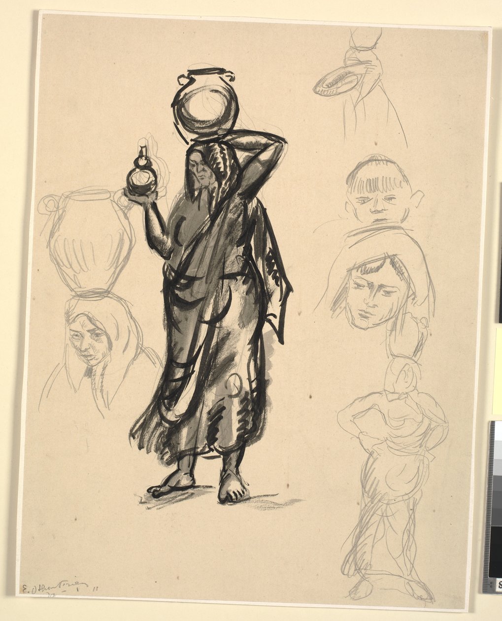 Badania kobiety niosącej wodę. Portugalia autorstwa Emile Othon Friesz