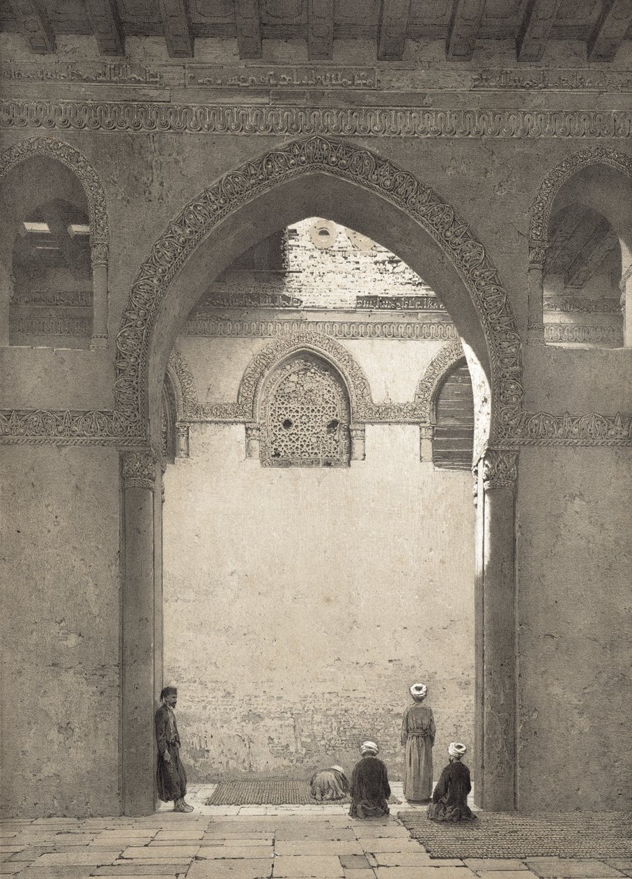 Meczet DAhmed-Ibn-Toulon, ryty przez Philippe Benoist (1813-1905) 1877 autorstwa Emile Prisse dAvennes