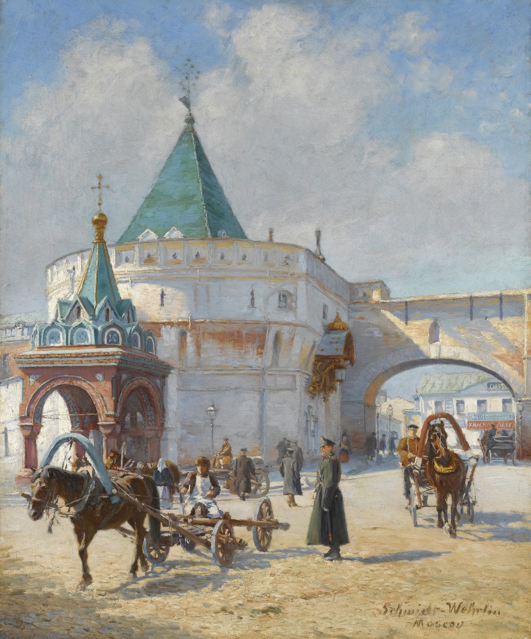 Widok Moskwy autorstwa Émile Schmidt Wehrlin