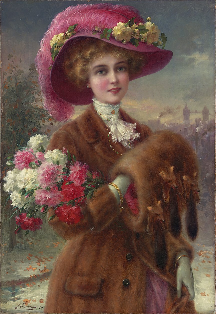 Zimowe piękno, 1910 autorstwa Emile Vernon