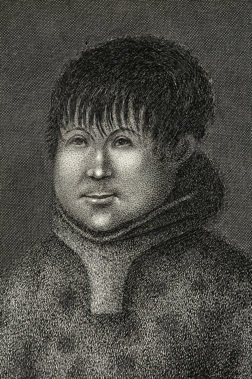John Sakeouse, pochodzący z Jacob Sound na Grenlandii, pierwszy Esquimaux, o którym wiadomo, że był w tym kraju, 1816 r. autorstwa Emilia Anderson